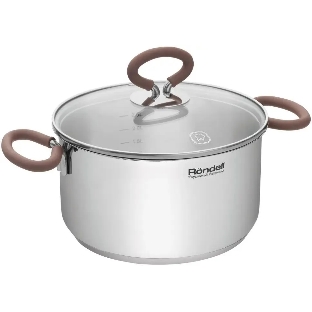 Кастрюля Rondell Etery RDS-1600 5.1 л. d=24 см (с крышкой) сталь