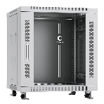 Шкаф телекоммуникационный напольный Cabeus SH-05C-12U60/80 серый, IP20, 12U, 730х600х800 мм (ВхШхГ), дверь: стекло, разборный