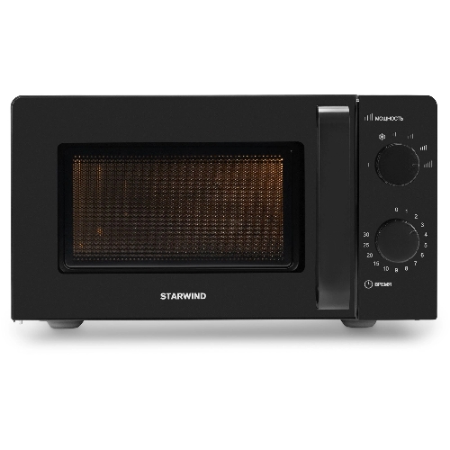 Микроволновая печь Starwind SMW4520 черный, 20 л, 700 Вт, пеключатели - поворотный механизм