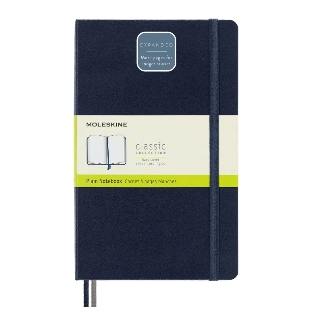 Блокнот Moleskine CLASSIC EXPENDED QP062EXPB20 Large 130х210 мм 400 стр. нелинованный твердая обложка синий сапфир