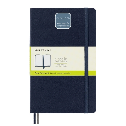 Блокнот Moleskine CLASSIC EXPENDED QP062EXPB20 Large 130х210 мм 400 стр. нелинованный твердая обложка синий сапфир