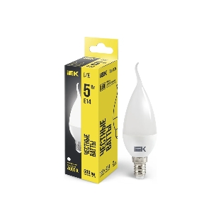 Лампа cветодиодная IEK LLE-CB35-5-230-40-E14 ECO CB35 свеча на ветру 5Вт 230В 4000К E14