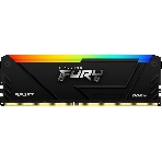Оперативная память Kingston Fury Beast, DDR4, 8GB (1x8GB), 3200MHz, CL16, DIMM, с радиатором, RGB, черный