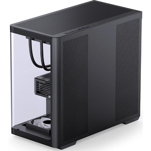 Корпус без блока питания Корпус JONSBO D300 Black MATX без БП, боковая панель из закаленного стекла, mini-ITX, micro-ATX, черный