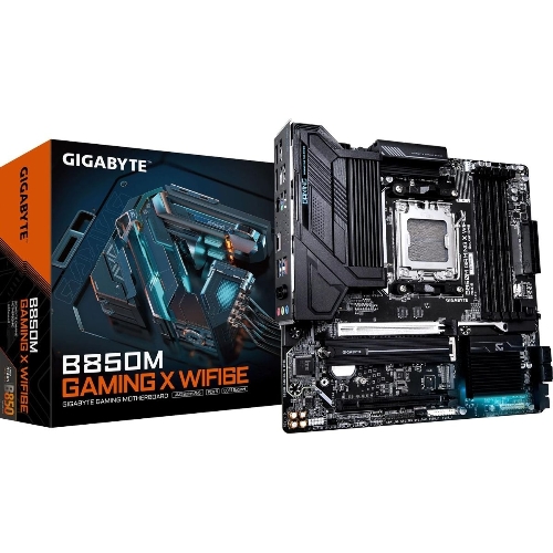 Материнская плата Gigabyte B850M GAMING X WIFI6E/WF6E, Socket AM5, AMD B850, 4xDDR5, 4xSATA, 2xM.2, 1xPCI-E 5.0 x16, 1xPCI-E 3.0 x4, 1xHDMI, 2xDP, 1x 2.5Gb LAN, 1xUSB-C 3.2 Gen 2, 1xUSB-A 3.2 Gen 2, 2xUSB-A 3.2 Gen 1, 4xUSB-A 2.0, 3x3.5 мм, 7.1, Micro-ATX