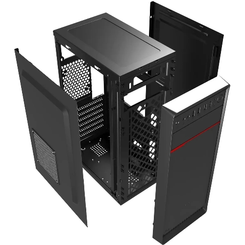 Компьютерный корпус Digma DCC-MD302 черный без БП ATX 1x80мм 3x120мм 2xUSB 2.0 2xUSB 3.0 audio