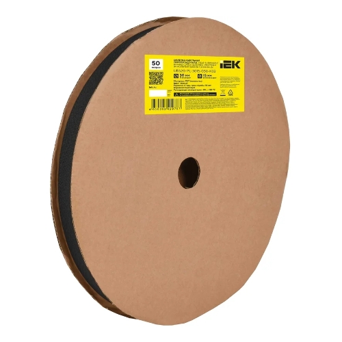 Оплетка кабельная IEK UBS20-PL-3015-050-K02, 30/15мм, 50м, термоусадочная, черная