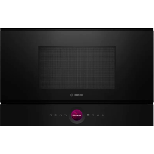 Встраиваемая микроволновая печь Bosch BER7321B1 900Вт, 5 режимов, кварцевый гриль,инвертер, 21 л, черный, петли справа