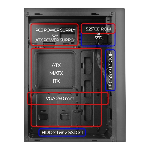 Компьютерный корпус Ginzzu A420 ATX
