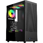 Компьютерный корпус ACD Citadel 108B ATX, Type-C + 2XUSB ports + HD audio combo, Mesh, TG, черный.
