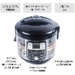Мультиварка Endever Vita-95, мощность 1000 Вт, черный/стальной, емкость 5л, 45 авторежимов работы, книга рецептов
