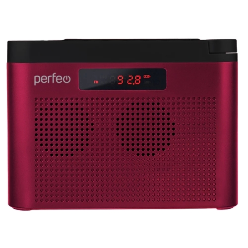 Радиоприемник Perfeo цифровой ТАЙГА FM+ 66-108МГц/ MP3/ встроенный аккум,USB/ бордовый (I70RED) PF_C4940