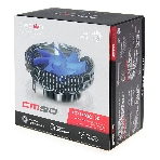 Кулер CROWN для процессора CM-90 (Для Intel и AMD,TDP до 95 Ватт,Низкая посадка радиатора,Гидродинамическии подшипник,Размер: 115x110x57 мм)
