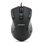 Мышь проводная Crown Gaming CMXG-804 черный, 2000 dpi, USB, кнопки - 9
