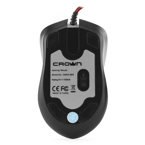 Мышь проводная Crown Gaming CMXG-804 черный, 2000 dpi, USB, кнопки - 9