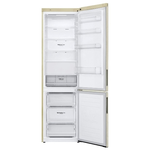 Холодильник LG GA-B509CECL бежевый, двухкамерный, 277/107л, морозилка снизу, No Frost