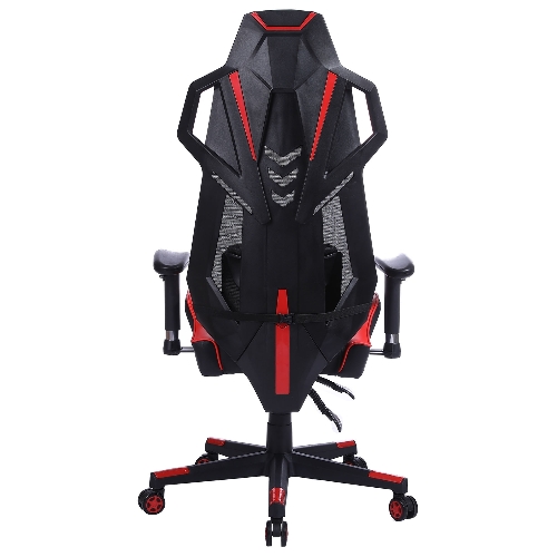 Кресло игровое Cactus CS-CHR-090BLR черный/красный, сиденье черный/красный, эко.кожа/сетка, крестовина пластик, пластик черный