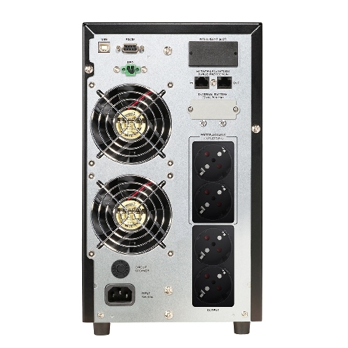 Источник бесперебойного питания CROWN On-Line CMUOA-350-2K EURO 2000VA/1800W, корпус металл, TOWER, АКБ 6*12V/7AH, PF-0.9, AVR 110-300V, порт RJ-11/45+USB/RS-232, EPO, розетки 4*EURO, входной кабель 2 м, вентилятор охлаждения, автомат, слот для SNMP, порт для доп. батарейных кабинетов, ПО