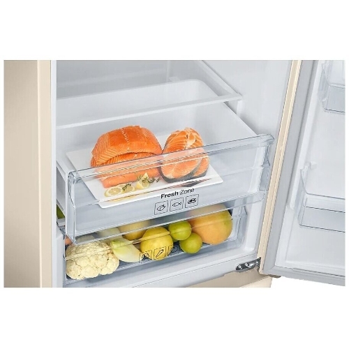 Холодильник Samsung RB37A5200EL/WT бежевый двухкамерный 269/118 л морозилка снизу